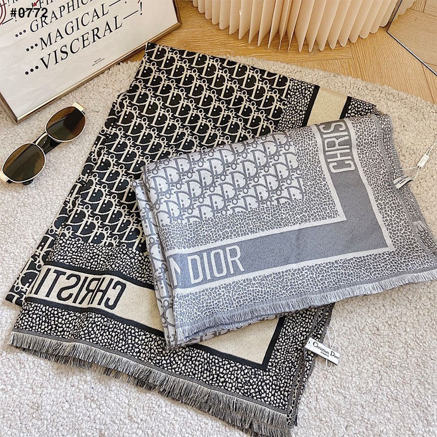 [DIOR] 크리스찬 디올 오블리크 울 혼방 블링킷 머플러