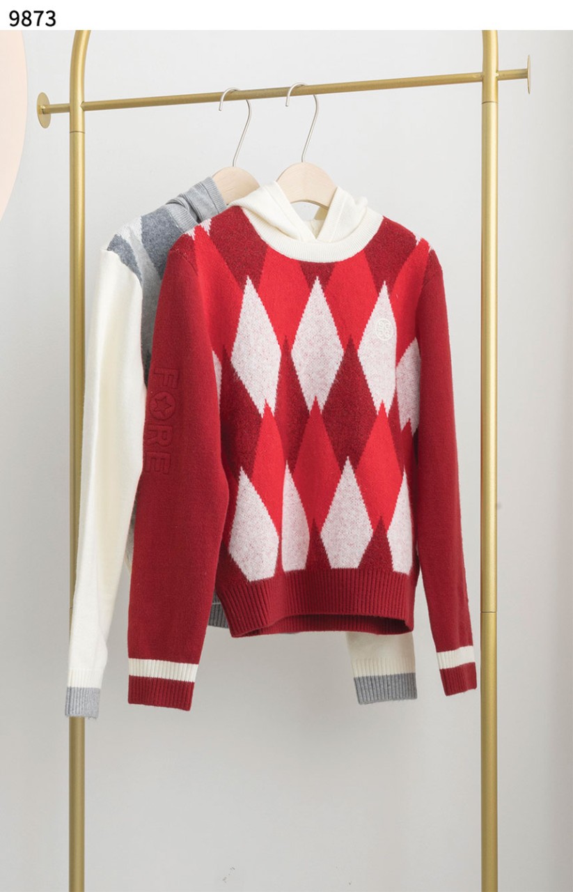 [G/FORE] 수입고급 DETACHABLE WINDPROOF ARGYLE SWEATER 신상입고