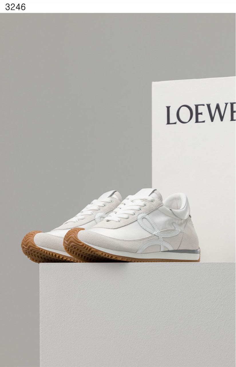 [Loewe] 수입프리미엄급 로에베 나일론 앤 스웨이드 플로우 러너 화이트