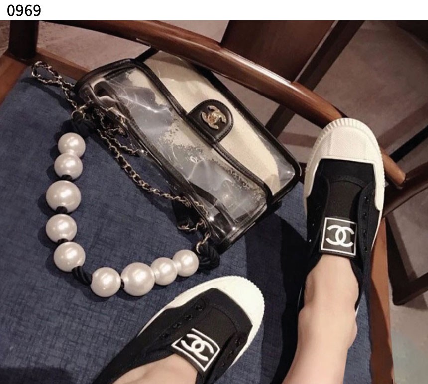 [Chanel] 수입프리미엄급 로우탑 켄버스 스니커즈