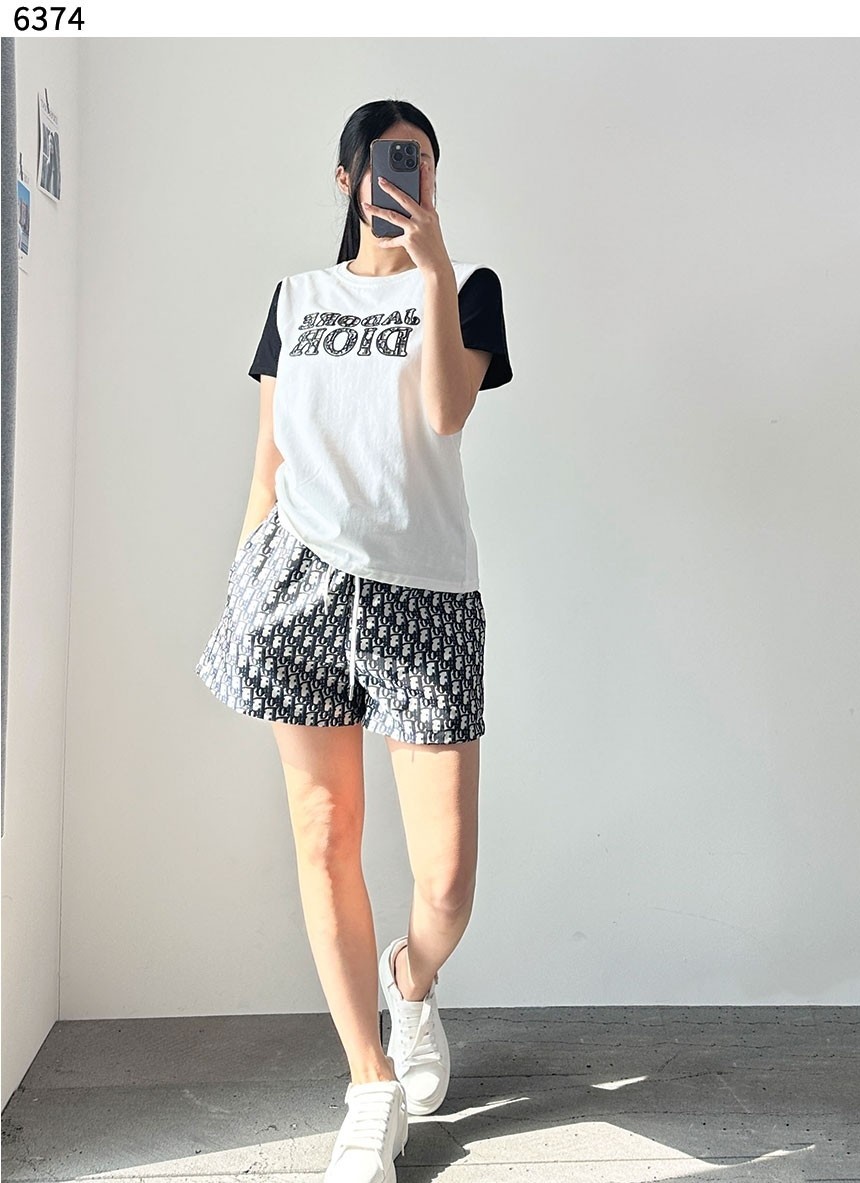 [Christian Dior] 수입고급 오블리크 패턴 썸머 투피스 셋