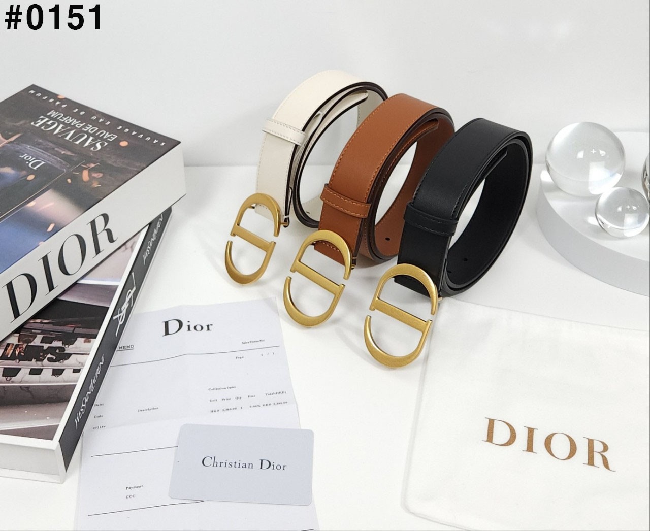 [DIOR] 크리스찬 디올 몽테인 30 레더 벨트