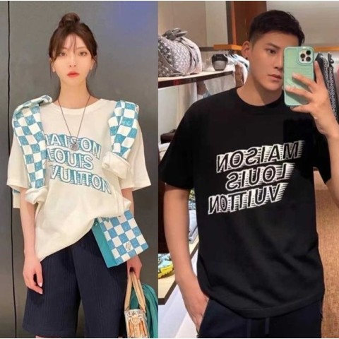 L 루이비통  메종 LV 크루넥 반팔 니트
