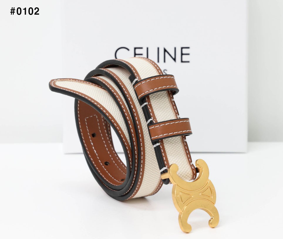 [CELINE] 셀린느 미디엄 트리옹프 캔버스 벨트