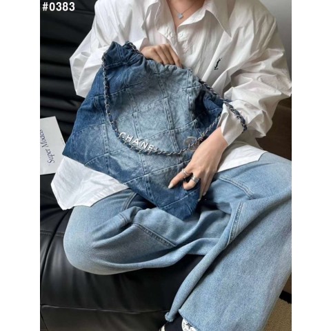 [CHANEL] 샤넬 데님 22 체인 숄더백