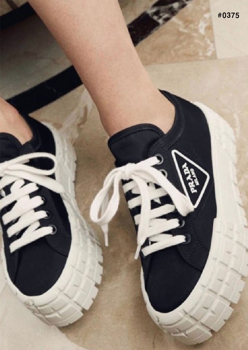 [PRADA] 프라다 더블 휠 나일론 개버딘 스니커즈