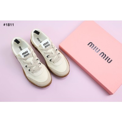[MIUMIU] 미우미우 타이어 기능성 소재 및 스웨이드 스니커즈