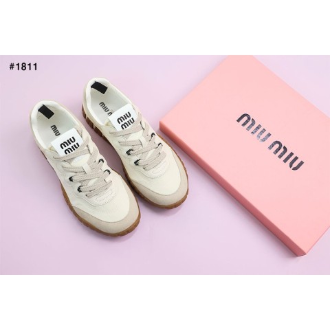 [MIUMIU] 미우미우 타이어 기능성 소재 및 스웨이드 스니커즈