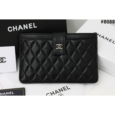 [CHANEL] 샤넬 클래식 램스킨 카드홀더 파우치 장지갑
