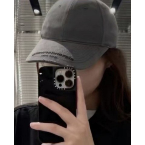 알VVVVV 빈티지 워싱 디스트레스드 로고 자수 볼캡